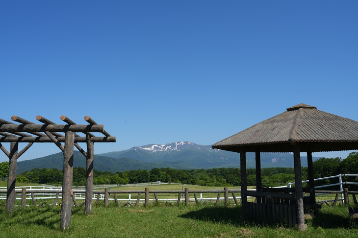 深山牧野からの栗駒山
