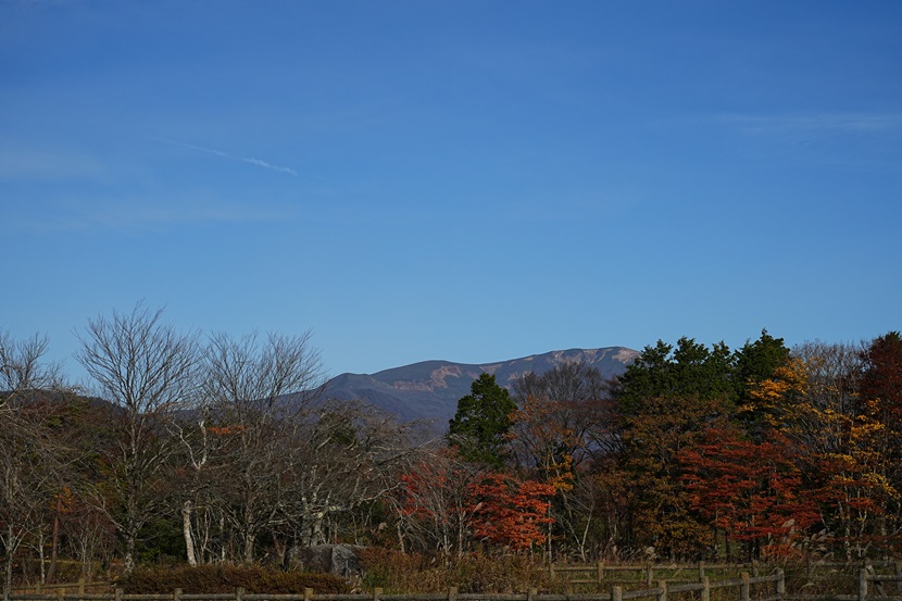 栗駒山の初雪の風景